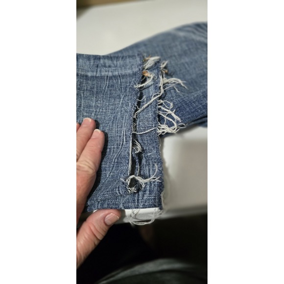 Rock Revival Womens Jeans Blue Denim Mid Rise Boot Embroidered 25 Distressed - Picture 8 of 9